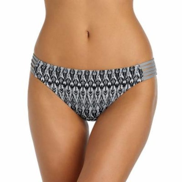 Ambrielle NWT Hipster Swimsuit Bottom Large Metallic Gray Geometric Retail $49 - Picture 1 of 9